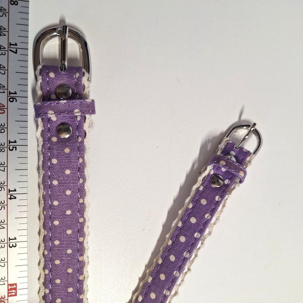 X-Small Purple Polka Dot Dog Harness Top Paw Flower Accents 2 Lot Lavender Pearl - Picture 9 of 9